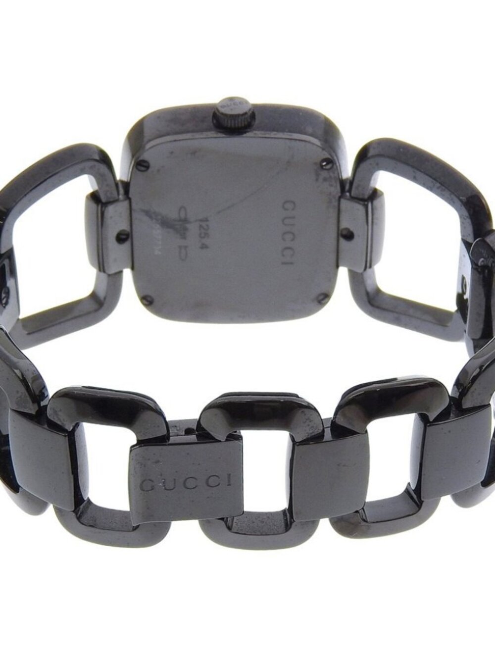 GUCCI G collection Watches 125.4 blackDial Stainless Steel Quartz Analog d... - Picture 12 of 13